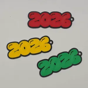 Happy New Year 2026 Keychain