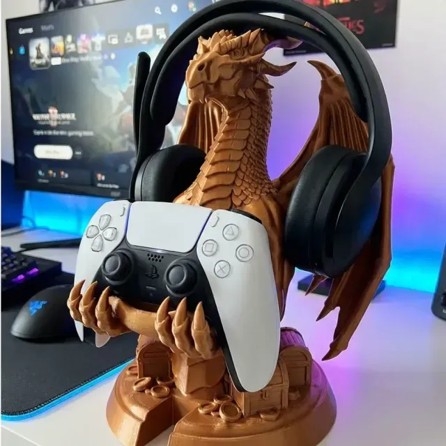 Dragon Headphone & Controller Stand | Mythical Beast Gaming