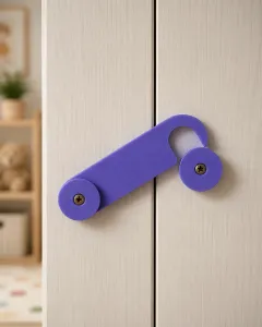 Child & Pet Safety Cabinet Lock – 3D Printable Wardrobe Safe