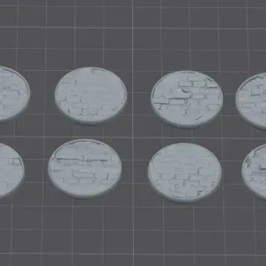 25mm terrain base - broken brick