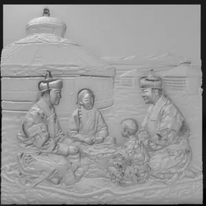 drawings of Mongolians