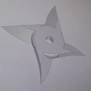 The shuriken weapon, throwing star.