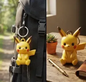 Cute Pikachu in Costume Chibi Keychain & Toy