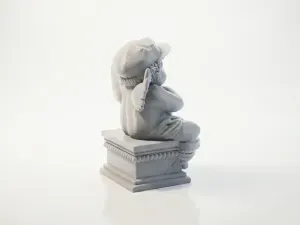 Sat Chubby Cherub Angel Figurine Fantasy 3D Printable