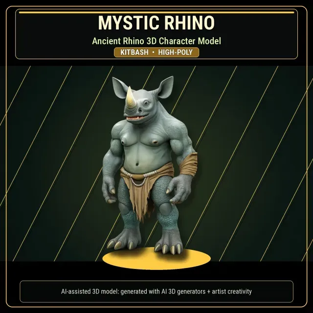 Beast Warriors Pack – Fantasy Creature 3D Models Kitbash — Фото 5 из 9