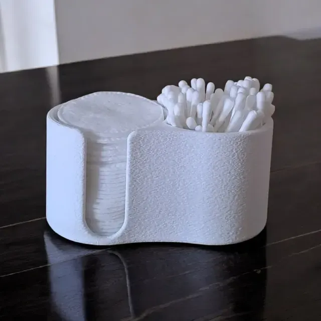 Modern ribbed Q-tip and cotton pad dispenser — Фото 3 из 9
