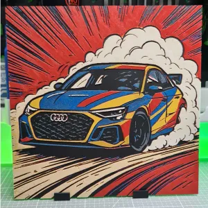 Audi Drift - 5 Colors - Hueforge 200x200