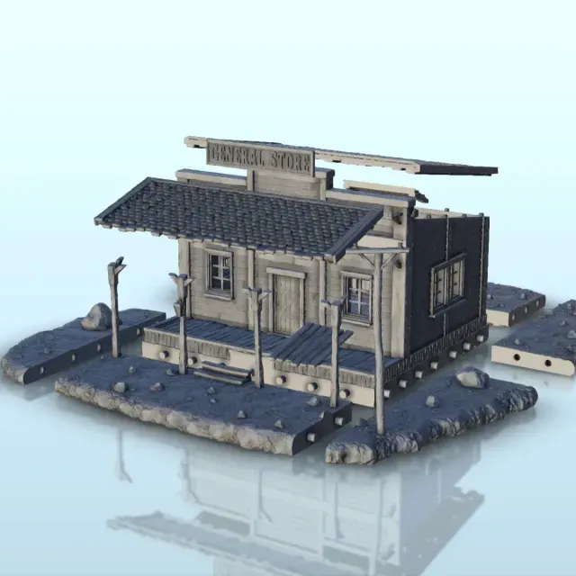 General Store with Canopy - Old West Terrain Scenery — Фото 2 из 9
