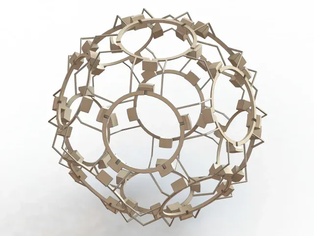 Wireframe Shape Geometric Companion Dodecahedron