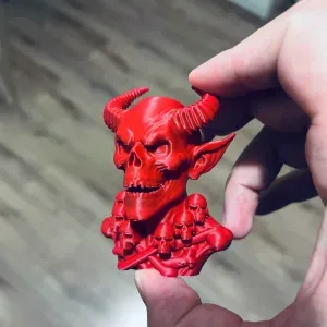 Bone collector demon Halloween head stand