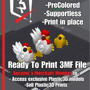 🐓🐔🐥 Articulated Barnyard Friends — Rooster, Hen & Chick