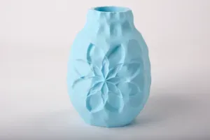 Blue Lotus Geometric Vase - Floral Minimalist Decor