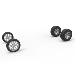 Wheel Set of Vintage Front engine dragster V6 Scale 1:25