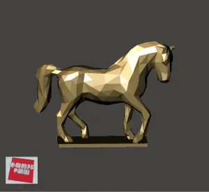 Low-Poly 3D Model - horse 低面數-馬