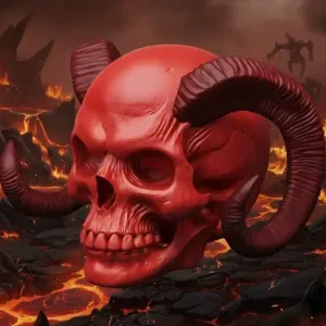 HORNED DEMON SKULL
