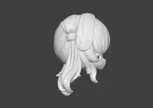 gsc cute girl doll head model with twin ponytails