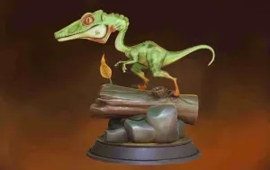 Stylized Dinosaur Compsognathus 3D Print Model