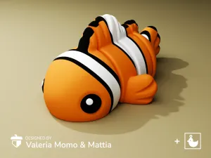 Cute Flexi Nemo Clownfish (Keychain & Toy)