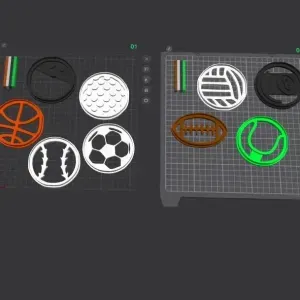 balls Cookie Cutter Set – 3D Printable STL for Baking