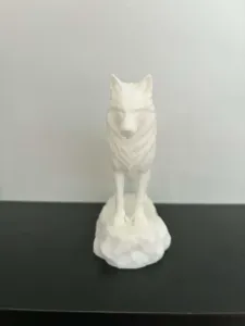 Realistic Wolf Statue – Highly Detailed 3D Printed