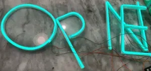 Alphabet for making neon signs