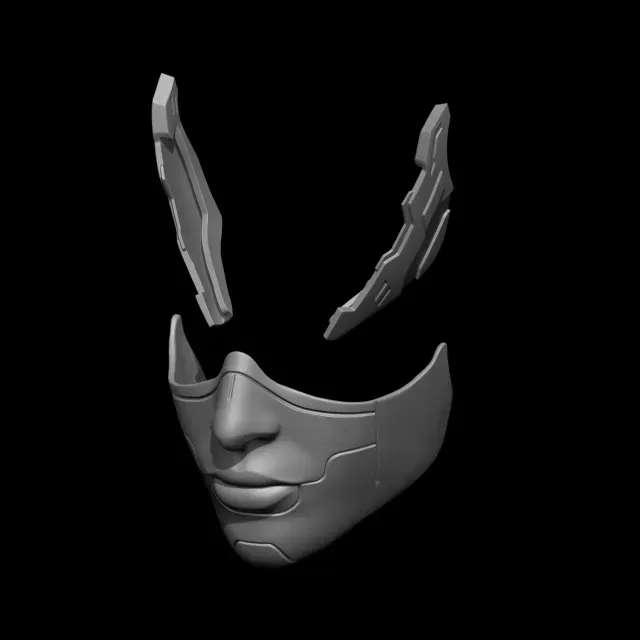 Cyberpunk Half Face Mask — Фото 4 из 9