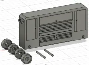1/18 COFFRE A OUTIL SUR ROUE / TOOL BOX ON WHEELS
