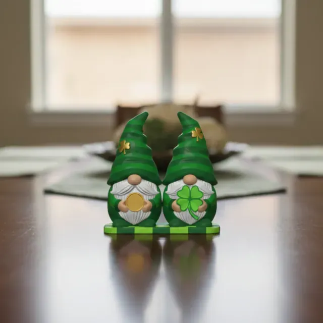 St. Patrick’s Day Gnome Irish Gnome Set Lucky Decor Figurine — Image 9 of 9