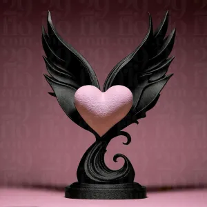 Winged Heart Sculpture