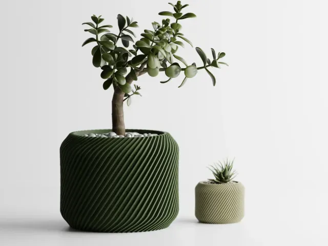 Plant Pot Planter Rib Delta twisted 1 — Фото 2 из 4