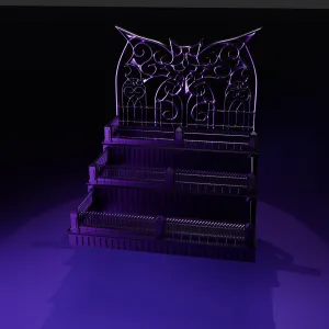 3 Tier Gothic Shelf Display