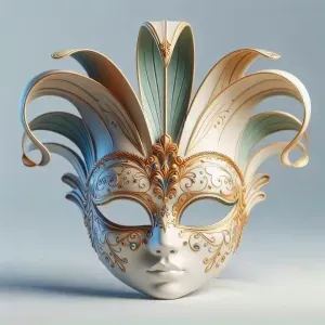3788 Venetian Carnival Mask Color 3D Model magic STL