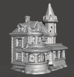 christmas village house 4 with openings for lights
