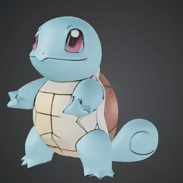 Cute Squirtle Chibi Keychain & Desk Figurine — Фото 2 из 5