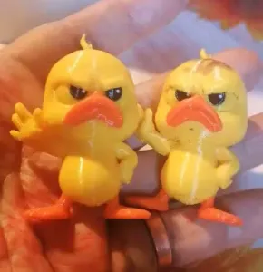Chibi Angry Duck Miniature - Cute and Grumpy