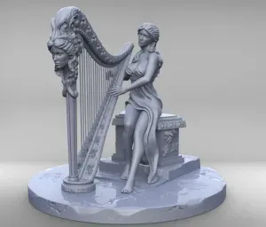 Woman with harp