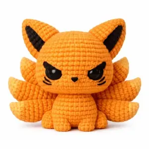 Kurama Crochet Style STL – Nine Tails Fox Amigurumi Inspired