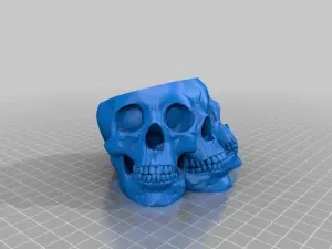 Three Headed Skull Candy Dish