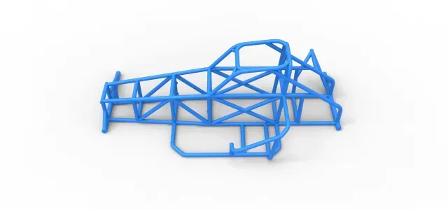 Frame of Supermodified front engine race car V2 Scale 1:25 — Фото 7 из 9