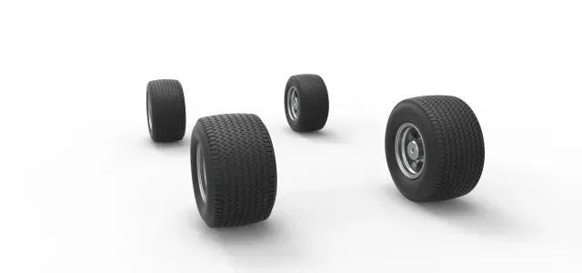 Wheel set of Northeast Dirt Modified stock car V4 Scale 1:25 — Image 8 of 9