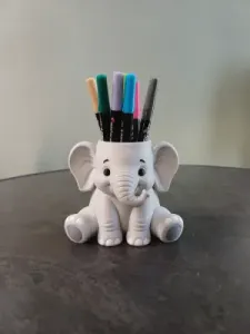 Cute Elephant Pen Holder – Desk Organizer