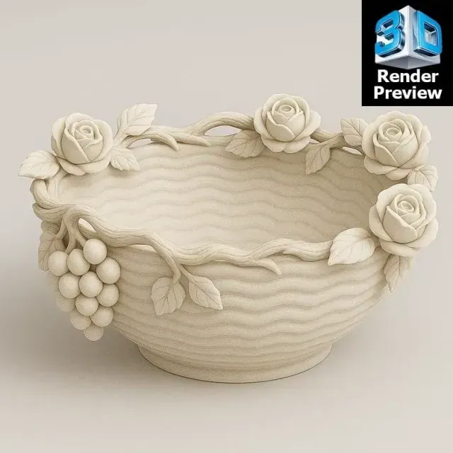 Fantasy Swan & Castle Decorative Bowl – 10 in 1 STL Bundle — Фото 5 из 9