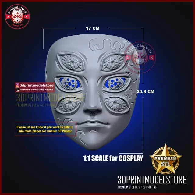 Demon Slayer Kokushibo Mask - Kimetsu No Yaiba Cosplay Anime — Фото 4 из 5
