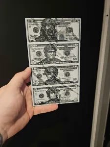 Dollar Dills Military 120x200 Hueforge 3d Art