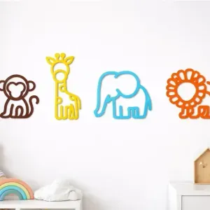 Safari Animal Wall Decor Set