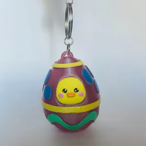 Chick in Easter Egg Costume Keychain