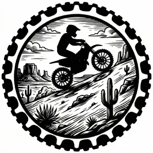MX Motocross Enduro Wallart Medal Keychain