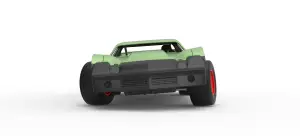 Vintage Dirt late model Race car V3 while turning Scale 1:25