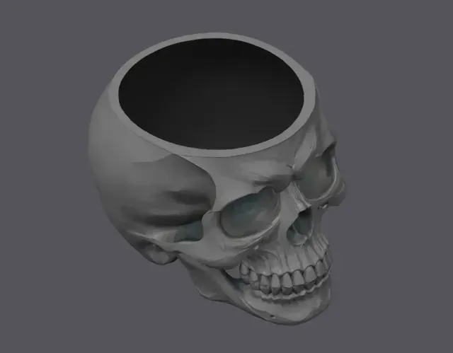 SKULL BOWL - POT - PEN HOLDER - PLANTER — Фото 5 из 7