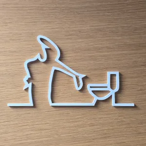 Toilettenschild Türschild Toilette Frau Mann v3